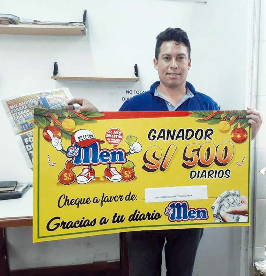 Christian Lucio Ortega Zegarra fue el segundo ganador de nuestra promoción ‘El Men Billetón’