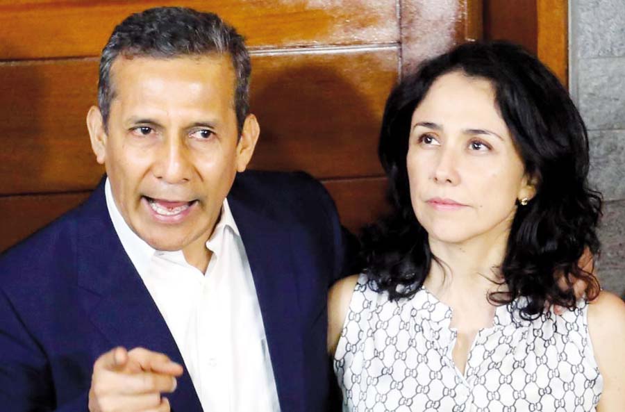 Ollanta Humala y su esposa Nadine Heredia
