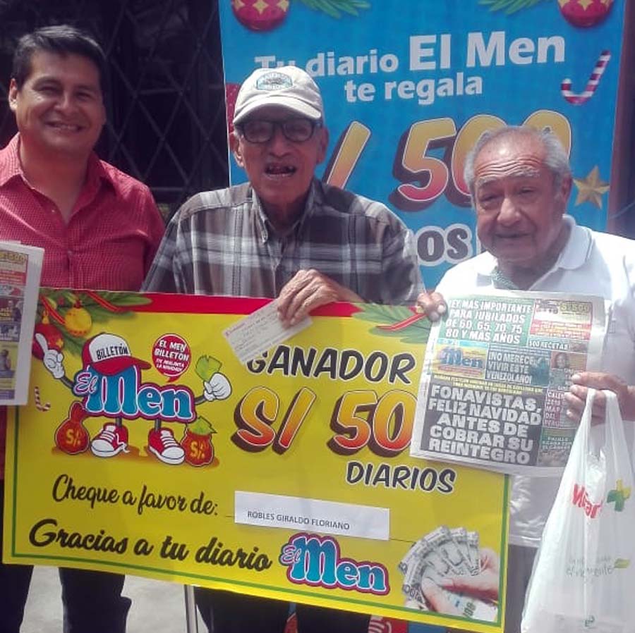 Floriano Robles Giraldo ganador de El Men Billetón