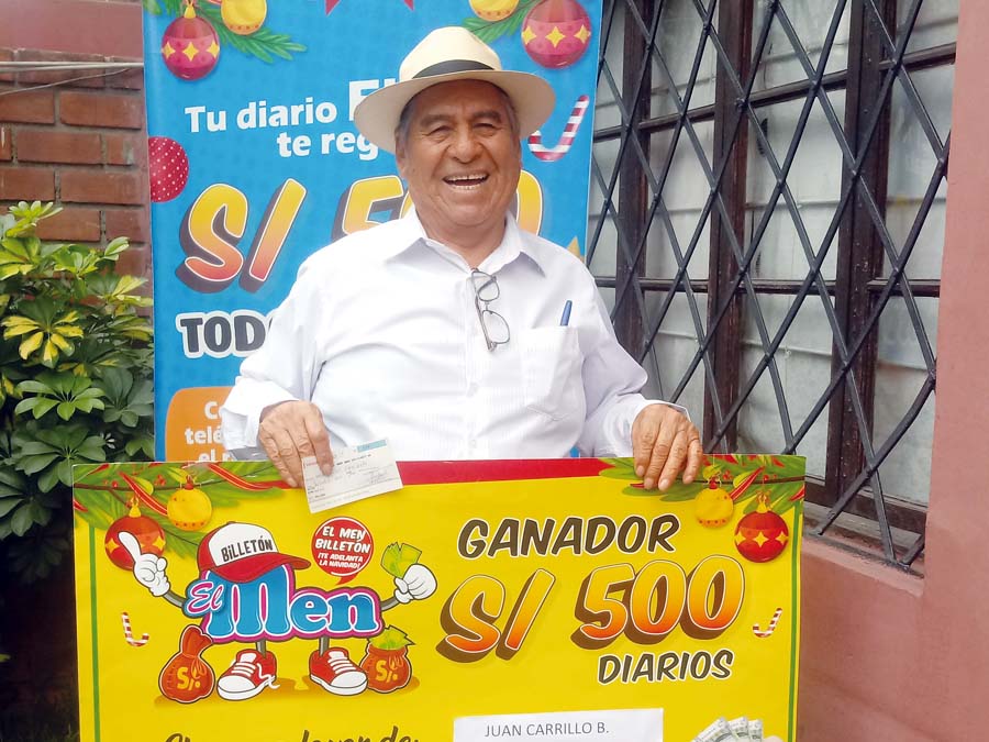 Juan Sixto Carrillo Baños ganador de El Men Billeton