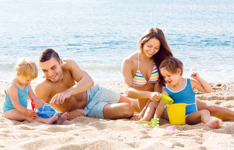 Playa con los niños