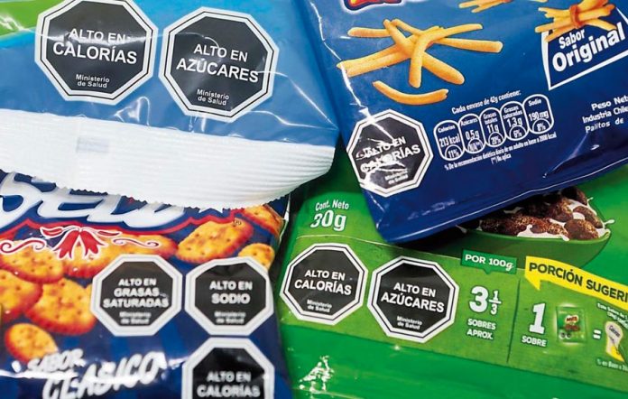 etiquetado octogonal en las bebidas y alimentos procesados