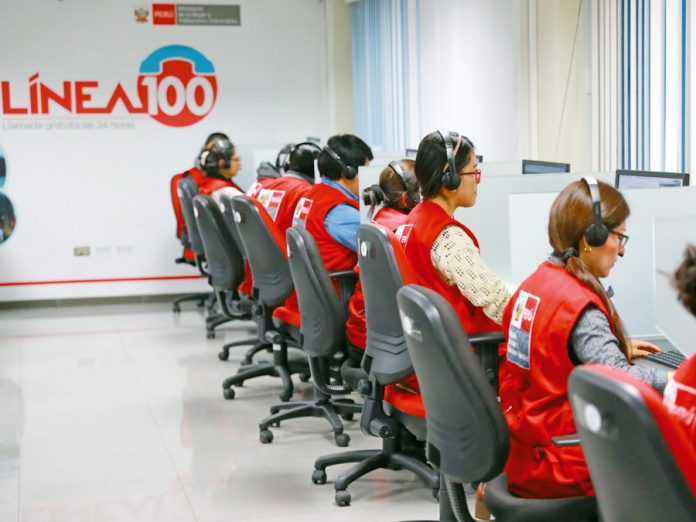 Línea 100 del Ministerio de la Mujer