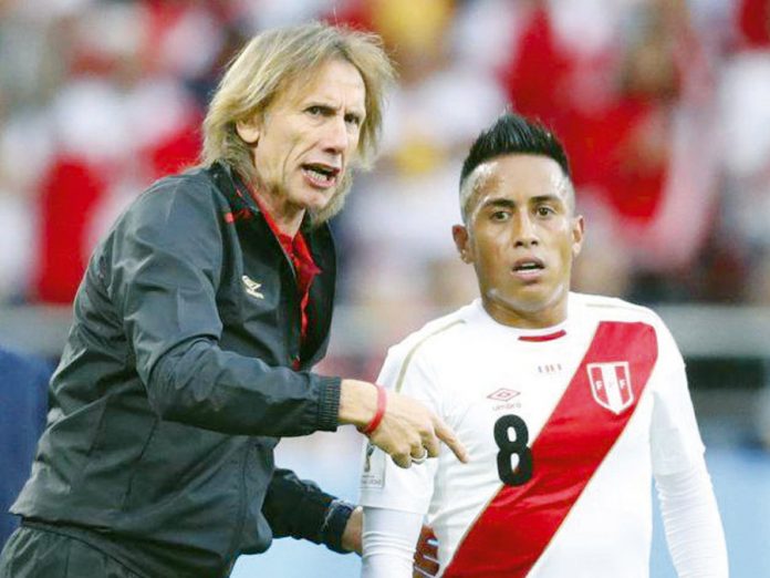 Ricardo Gareca y Christian Cueva