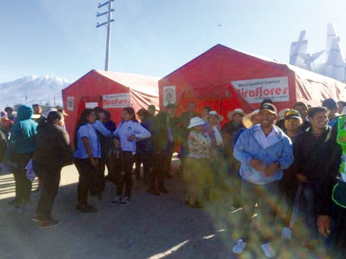 Simulacro de evacuación por erupción del volcán Misti Simulacro de evacuación por erupción del volcán Misti