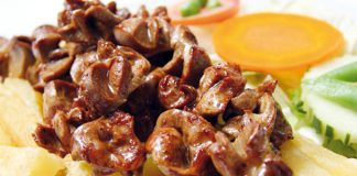 Mollejas de pollo a la parrilla Mollejas de pollo a la parrilla