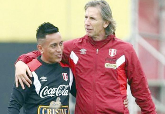 Ricardo Gareca y Christian Cueva