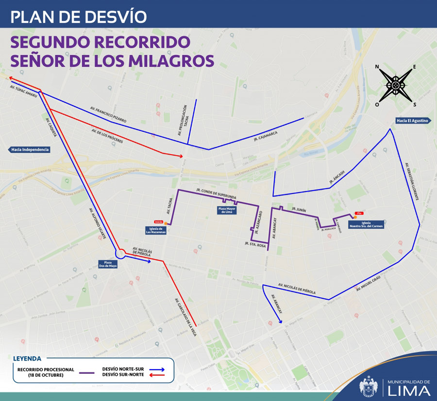 Plan desvios - Señor de los milagros