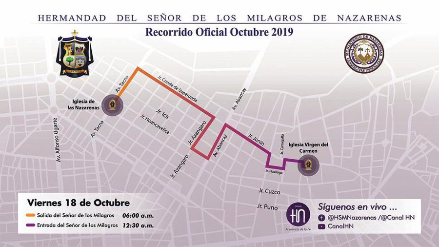 Recorrido 18 - Señor de los Milagros