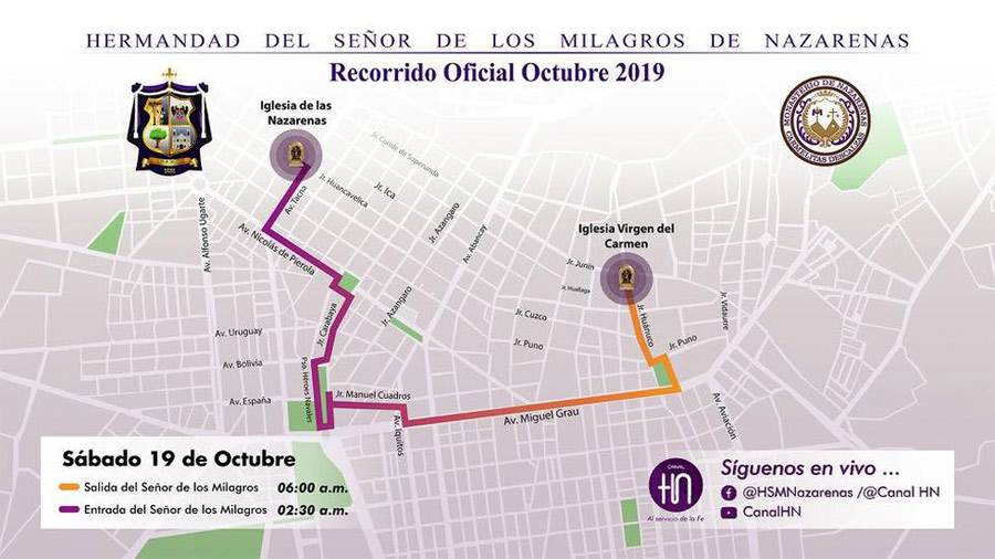 Recorrido 19 - Señor de los Milagros