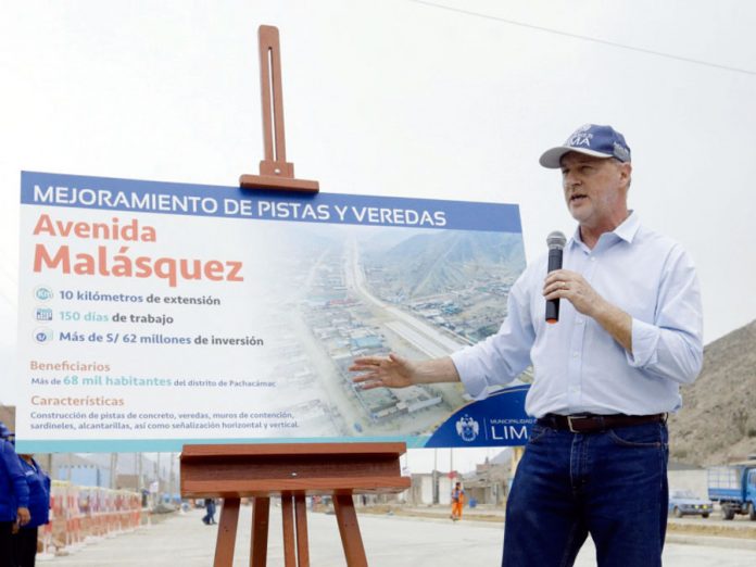 alcalde de Lima, Jorge Muñoz, visitó Manchay