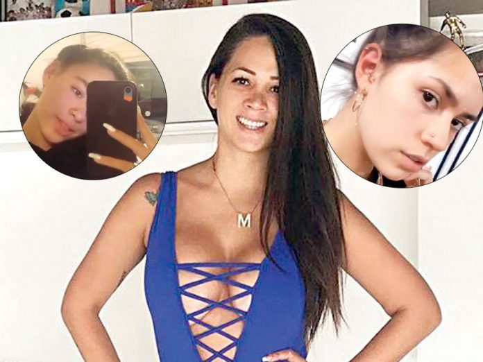 Melissa Klug sorprendida con sus hijas