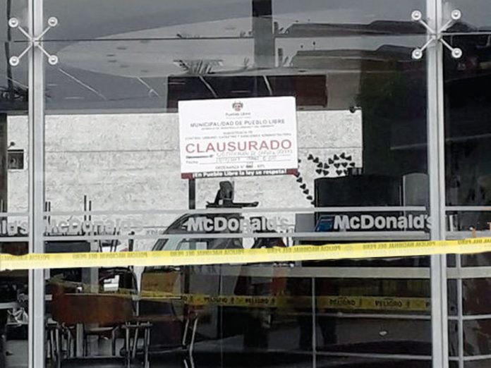 Municipalidad de Pueblo Libre clausuró el local de McDonald’s