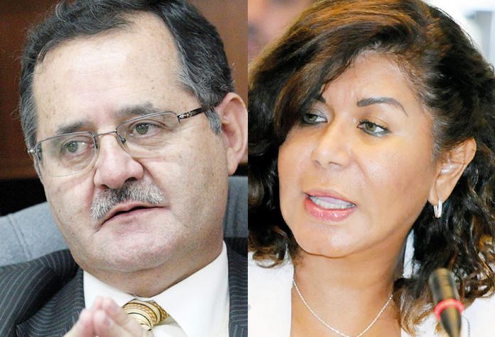 Abogados Marco Falconí y María Zavala