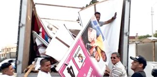 Retiran propaganda política de calles de Bellavista