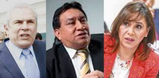 Luis Castañeda Lossio, José Luna Gálvez y Giselle Zegarra