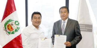 MVCS y la Municipalidad de Ate suscribieron dos convenios para la construcción de pistas y veredas
