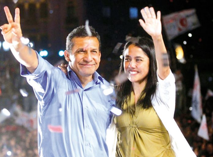 Ollanta Humala y su esposa Nadine Heredia