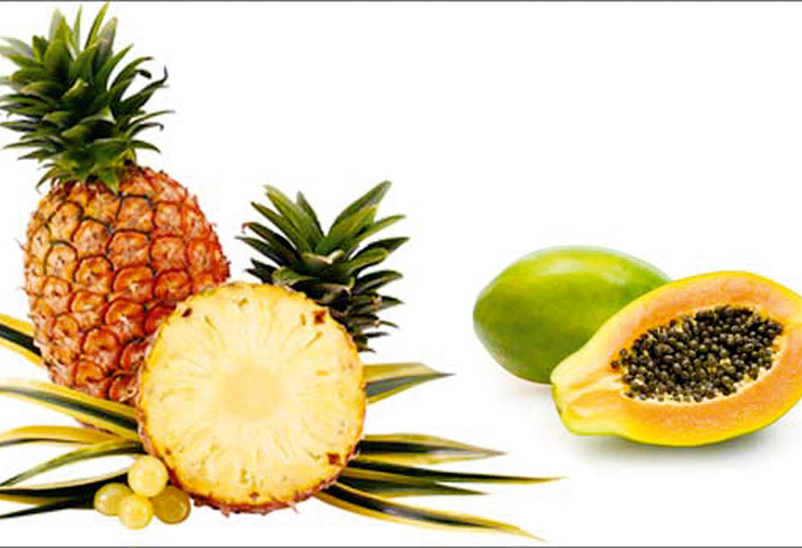 Papaya y piña