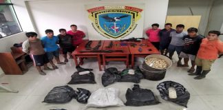PNP captura a 9 sujetos con droga y armas en su poder