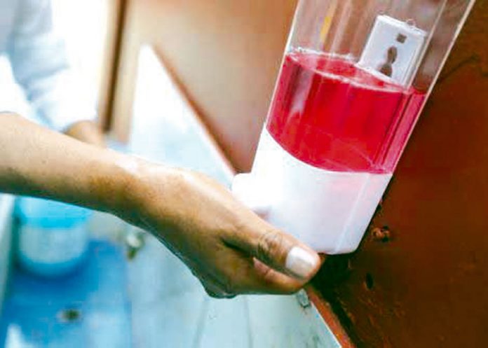 Jabón en los baños