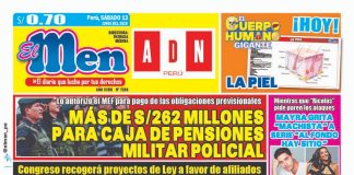 Portada impresa – Diario El Men (13/06/2020)