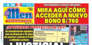 Portada impresa – Diario El Men (26/06/2020)
