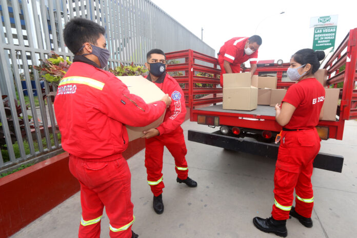 Bomberos voluntarios reciben 10 mil mascarillas