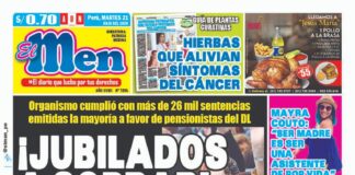 Portada impresa – Diario El Men (21/07/2020)