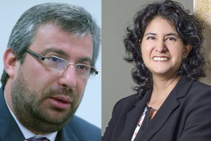 Piero Alessandro Corvetto Salinas, jefe de la Oficina Nacional de Procesos Electorales (ONPE) y Carmen Milagros Velarde Koechlin como jefa del Registro Nacional de Identificación y Estado Civil (Reniec).