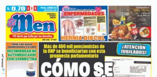 Portada impresa – Diario El Men (03/08/2020)