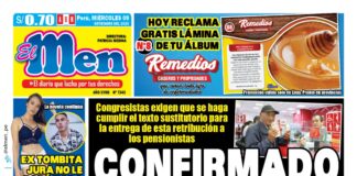 Portada impresa – Diario El Men (09/09/2020)