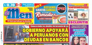 Portada impresa – Diario El Men (01/10/2020)