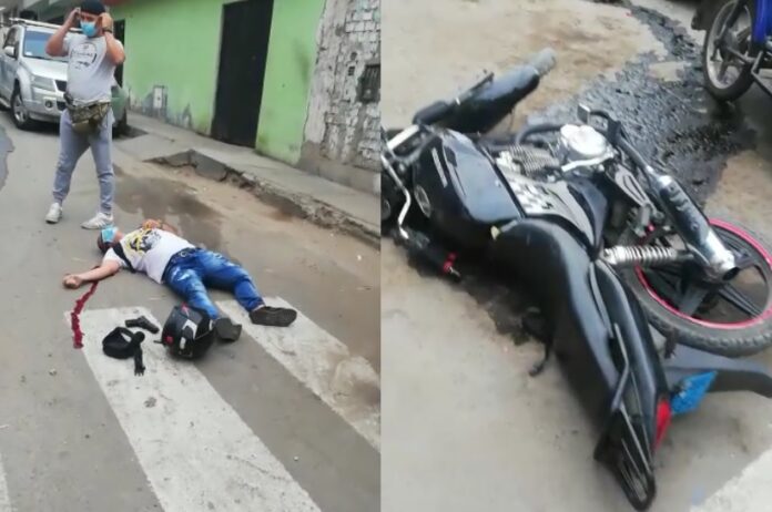 Valeroso policía de civil enfrenta a dos delincuentes y muere uno