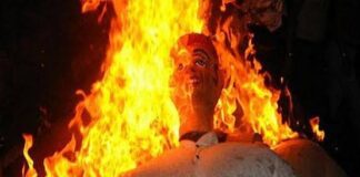 Quemar un muñeco de trapo