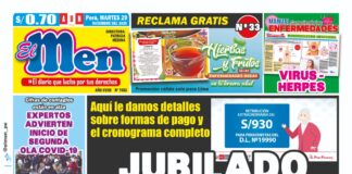 Portada impresa – Diario El Men (29/12/2020)
