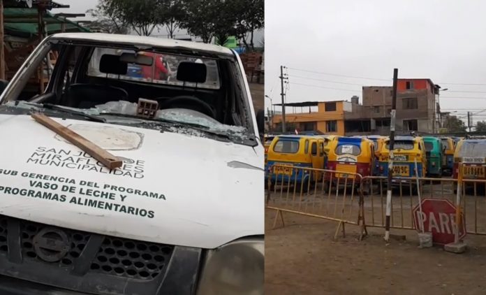 Mototaxistas usaron palos para recuperar vehículos