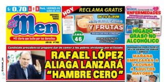Portada impresa – Diario El Men (05/03/2020)