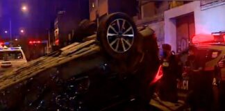 Persecución policial a locos del volante terminó en choque