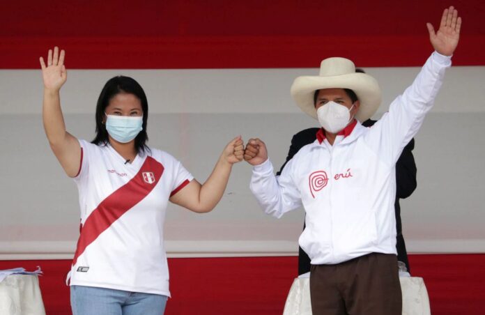 Keiko Fujimori y Pedro Castillo