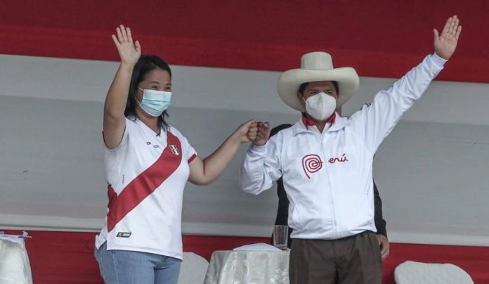 Keiko fujimori y Pedro Castillo Keiko fujimori y Pedro Castillo