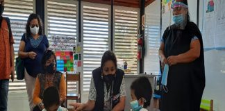 Viceministra visita escuelas donde se dictan clases semipresenciales Viceministra visita escuelas donde se dictan clases semipresenciales