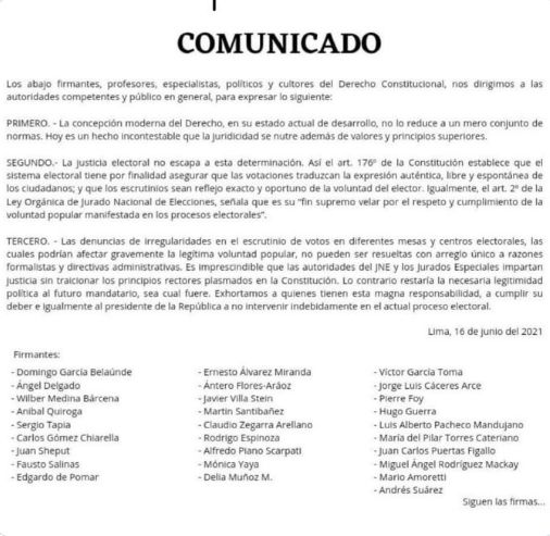 Comunicado