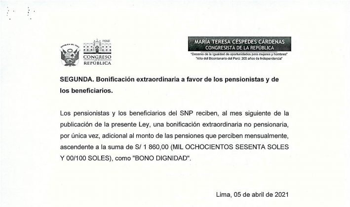 Bono Dignidad