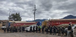 Comuneros retuvieron 10 camiones de empresa Doe Run