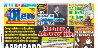 Portada impresa – Diario El Men (17/07/2021)
