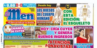 Portada impresa – Diario El Men (23/08/2021)