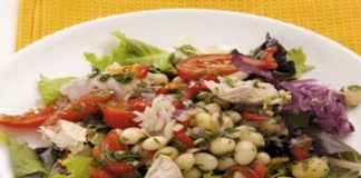 Ensalada de frejoles con atún