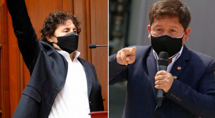 Susel Paredes y Guido Bellido