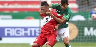 El mediocentro peruano Christian Cueva cometió una acción innecesaria causando el gol de Bolivia a minutos del final.